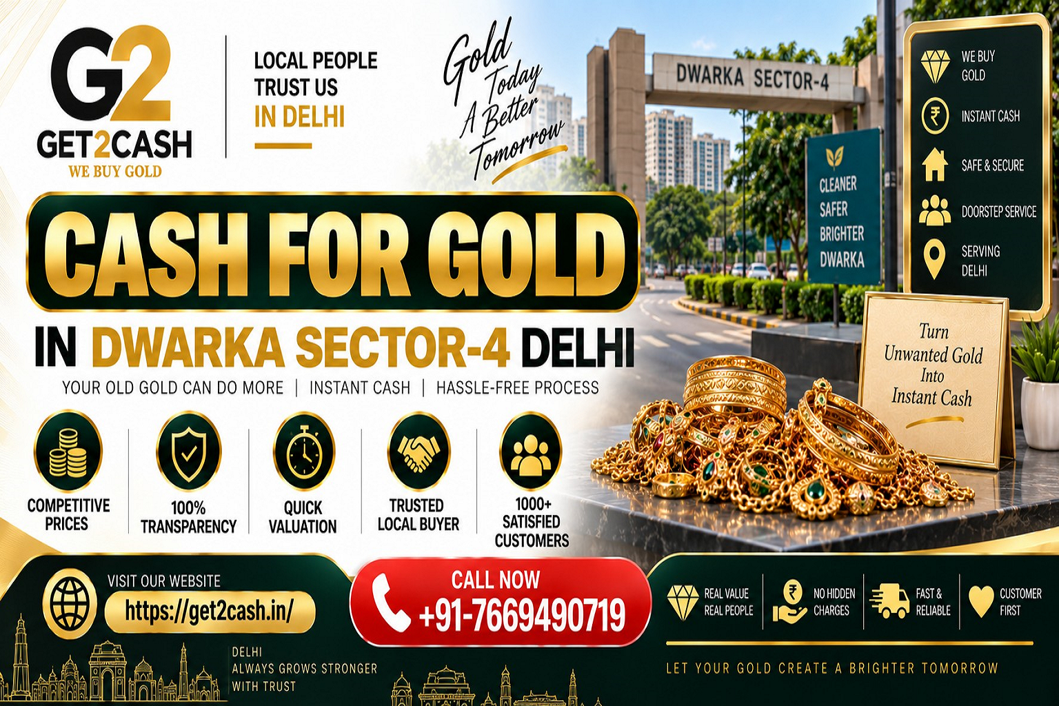 cash for gold in Dwarka Sector-4 Delhi