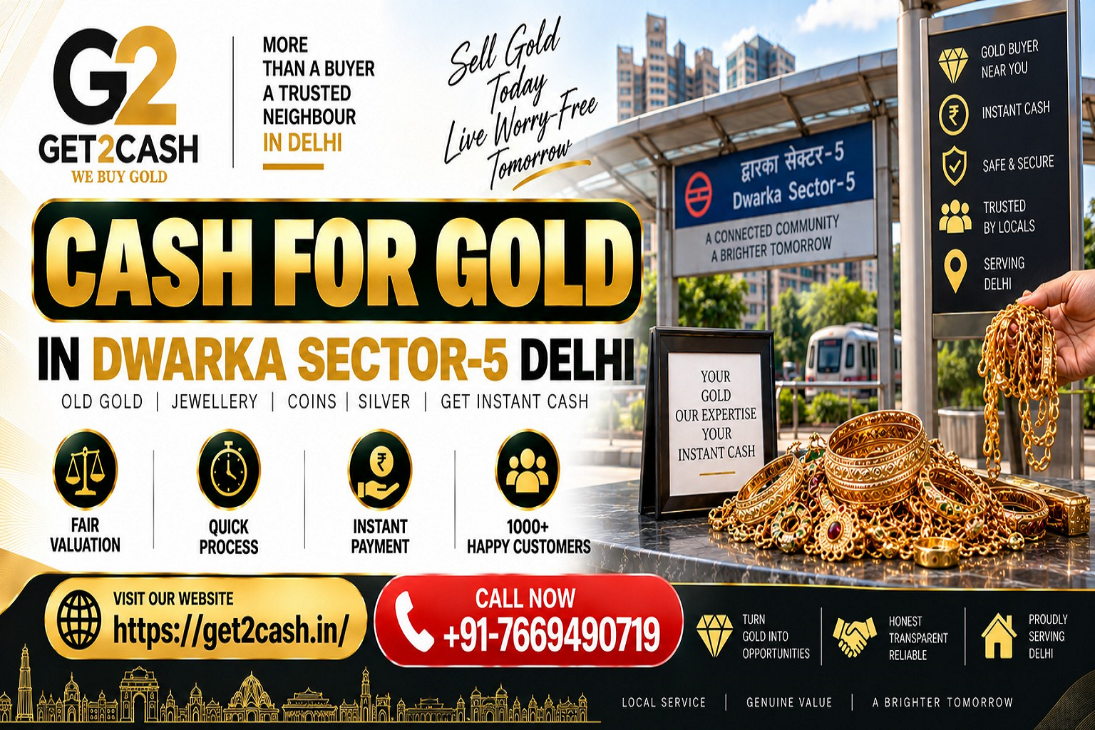 cash for gold in Dwarka Sector-5 Delhi
