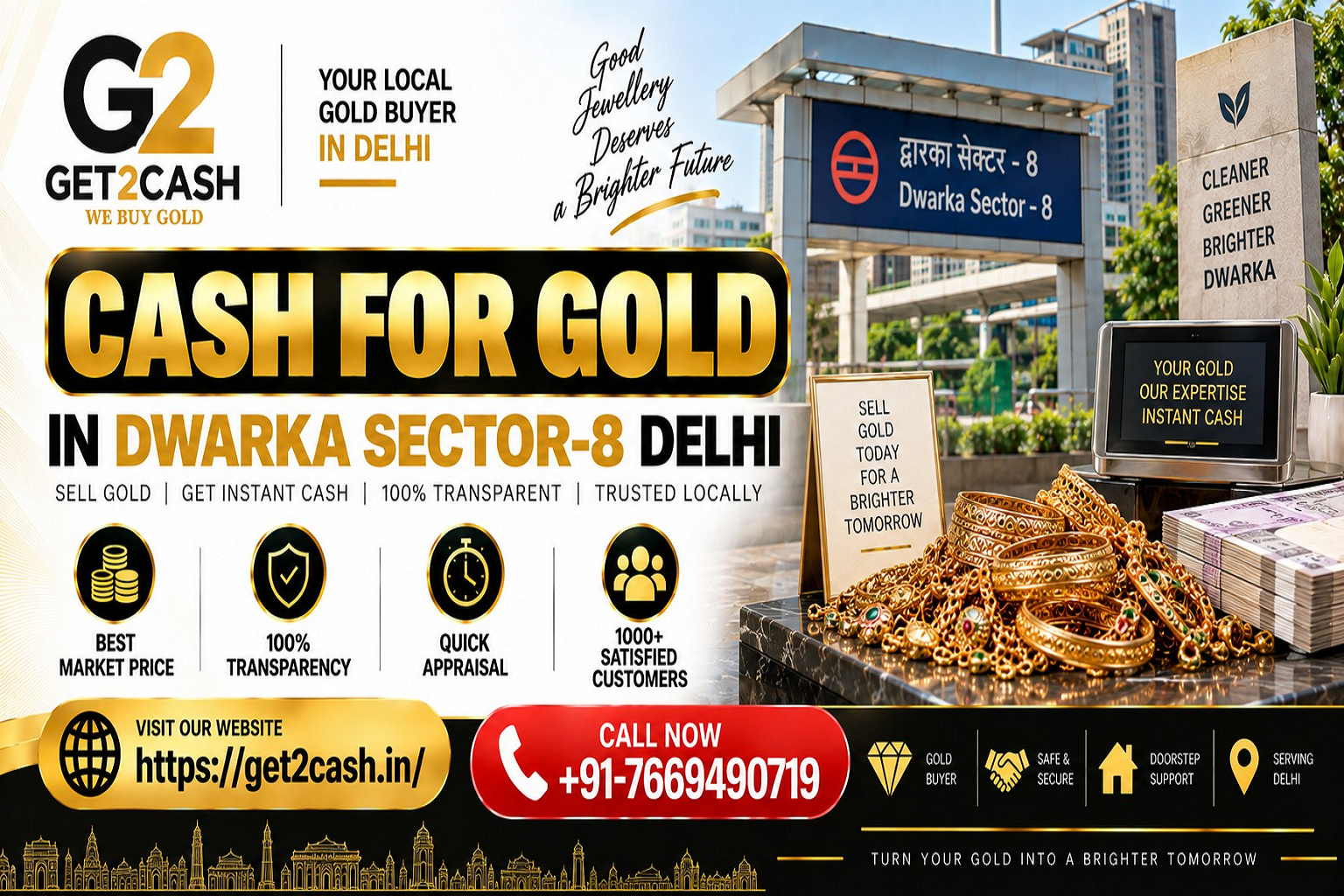 cash for gold in Dwarka Sector-8 Delhi