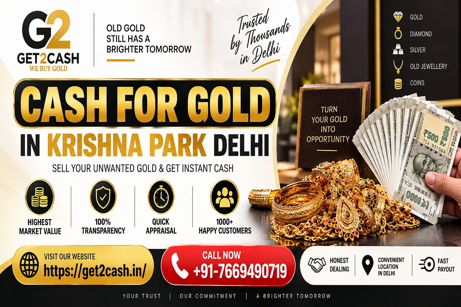 cash for gold in Krishna Park, Delhi