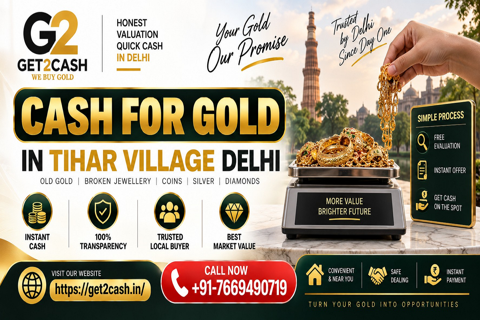 cash for gold in Tihar Village Delhi