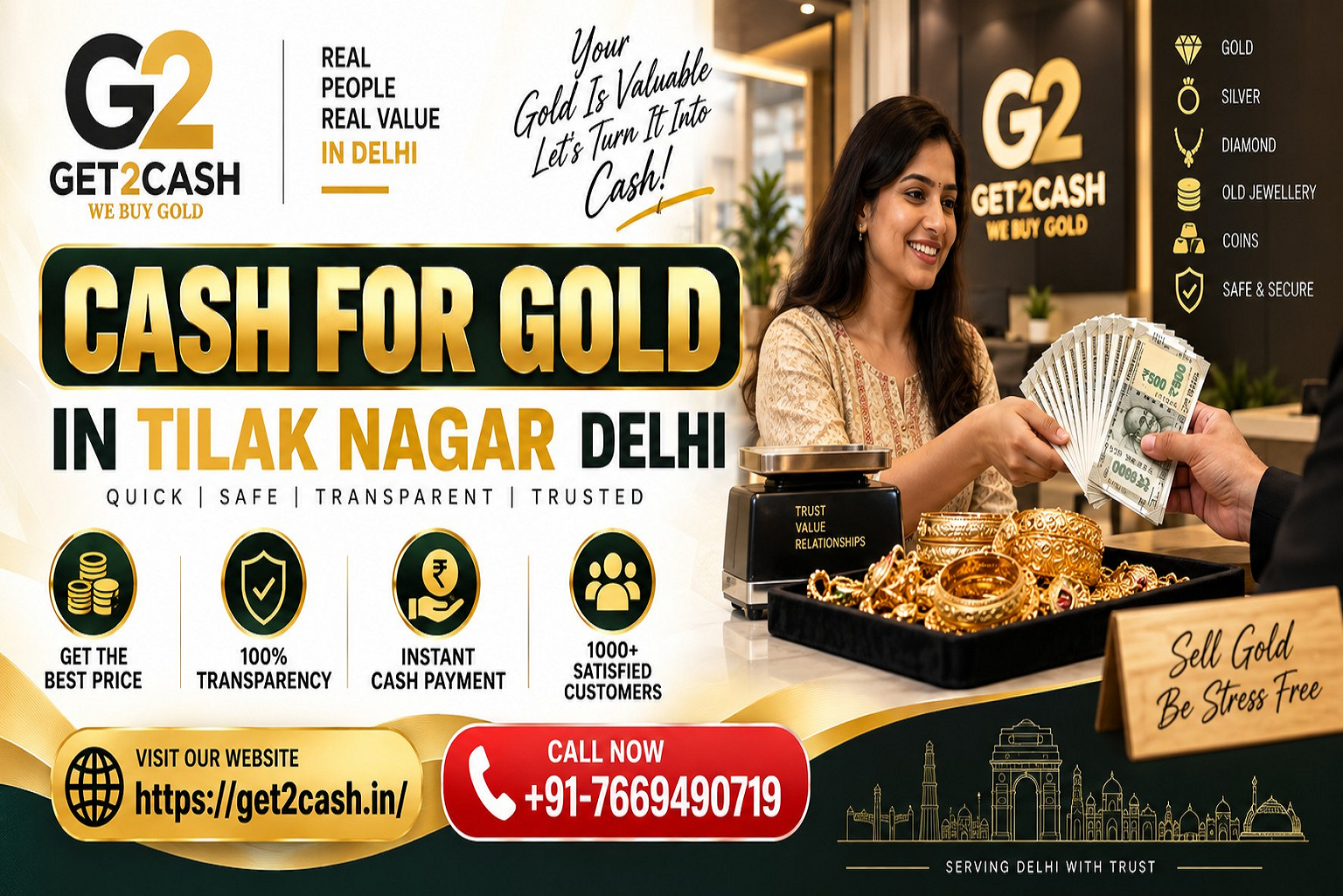 cash for gold in Tilak Nagar Delhi